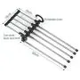 5pcs Random Color 5 in 1 Pant Rack Shelves Stainless Steel Clothes Hangers Multi-Functional Wardrobe Magic Hanger