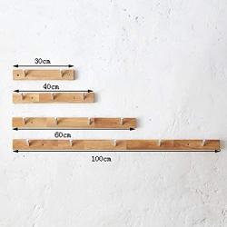 Clothes Hook, Coat Robe Hat Clothes Wall Mount Hook Heavy Duty Hanger Towel Rack， Jumbo Wooden Board Coat Rack Hanger,Decorative Hooks，Row Hook (Size : 5 Hooks)