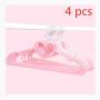 meosu Quality Suit Hangers Shirt 8pcs Kawaii Womens Kids Practical Pink Clothes Underwear Socks Hangers Rotatable Love Heart/Bow Clothes Hanger