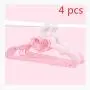 meosu Quality Suit Hangers Shirt 8pcs Kawaii Womens Kids Practical Pink Clothes Underwear Socks Hangers Rotatable Love Heart/Bow Clothes Hanger