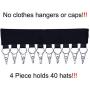 Xigeapg Hat Organizer Hanger, 10 Baseball Cap Holder, Hat Storage for Closet - Change Your Clothes Hanger to Ball Cap Organizer Hanger - Keep Your Hats Cleaner Than a Hat Rack