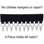 Xigeapg Hat Organizer Hanger, 10 Baseball Cap Holder, Hat Storage for Closet - Change Your Clothes Hanger to Ball Cap Organizer Hanger - Keep Your Hats Cleaner Than a Hat Rack