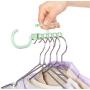 10pcs Random Color Coat Hangers for Clothes Creative Rotating Handle 5-Hole Windproof Hook Baby Wardrobe