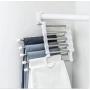 5 in 1 Pant Rack Shelves Stainless Steel Clothes Hangers Multi-Functional Wardrobe Magic Hanger 5pcs Random Color
