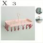 HJYPYJ Magic Hanger,with a Drying Tray Multifunction PP Folding Hanger,Durable Space-Saving Organizer Hangers, Not Easy to Corrode/Pink / 3 pcs
