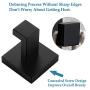Home Storage Hook, Aomasi SUS304 Stainless Steel Square Robe Towel Hook Utility Clothes Hanger for Bathroom Kitchen Wall Mount, Matte Black