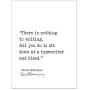 Sit Down at a Typewriter and Bleed Ernest Hemingway, Author Signature Literary Quote Print. Fine Art Paper, Laminated, Framed, or Canvas with Hanger. Multiple Sizes for Home, Office, or School.