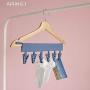 MEA HH Clothes Pins 2 Pack Travel Hangers Foldable Clothespins Hanger Clips