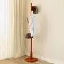 LYQZ Hat and Clothes Hanger Stand, Wooden 6 Hooks Coat Rack Bags and Scarf Holder for Foyer Entryway 174cm(H) LYQZ Hat and Clothes Hanger Stand, Wooden 6 Hooks Coat Rack Bags and Scarf Holder for Foyer Entryway 174cm(H)