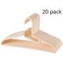LIUFENGLONG Clothes Hangers Set, Home 20 Pieces Hangers Plastic for Suit Clothes Everyday Standard Use Clothing Pants Skirt Hangers Closet Clothing Organiser (Color : Beige, Size : 40X20.5CM)