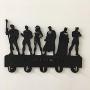 Justic League Wall Key Rack Holder Wall Hanger Wall Hook Key Hanger Rails Triple Wall Art Clothing Hook Rack Hanger Wall Art Decoration Strong Adh6esive Sticker Solid Wood Hooks