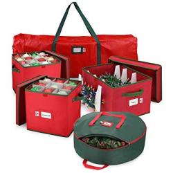 StorageMaid Holiday Storage Set - Large Ornament Storage, Ornament Storage Box, 30