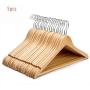 5 Pcs Wooden Adult Clothes Hangers for Jeans Pants Coat Hanger Home Storage Holder Dress Long Racks