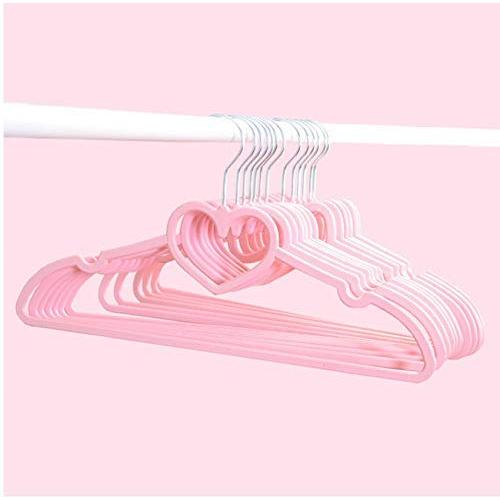 10PC Womens Kids Practical Pink Clothes Underwear Socks Hangers.Rotatable Love Heart/Bow Clothes Hanger Clothes Rack Decoration