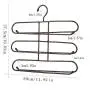 HJYPYJ Magic Hanger,Double-Sided Can Hang Multifunction Magical Hangers,Iron Double-Sided Layer 6 Trouser Hangers,Space-Saving Organizer Hangers, Convenient Storage/Black / 30x27.5cm HJYPYJ Magic Hanger,Double-Sided Can Hang Multifunction Magical Hangers,Iron Double-Sided Layer 6 Trouser Hangers,Space-Saving Organizer Hangers, Convenient Storage/Black / 30x27.5cm