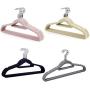 10pcs Random Color Non-Slip Velvet Hangers - Suit Hanger Ultra Thin Space Saving 360 Degree Swivel Hook Clothes Hanger
