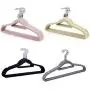 10pcs Random Color Non-Slip Velvet Hangers - Suit Hanger Ultra Thin Space Saving 360 Degree Swivel Hook Clothes Hanger 10pcs Random Color Non-Slip Velvet Hangers - Suit Hanger Ultra Thin Space Saving 360 Degree Swivel Hook Clothes Hanger