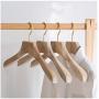 DNJKSA 4 pcs/lot Natural Camphor Wood Coat Hangers Anti-Skid Wide Shoulder Seamless Adult Suit Hanger Non-Slip Clothes Hanging No Trace