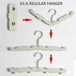 JDWNF 4 Pack Folding Travel Hangers with Stocking Clips Foldable Plastic Clothes Hangers for Travelling Trip Hotel Drying Laundry Pants Coats - Non-Slip Travel Hangers
