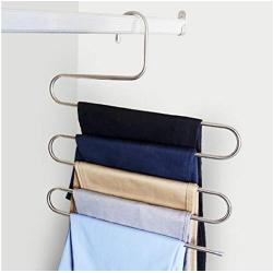 5 Layers 5pcs Multi Functional Clothes Hangers Pants Storage Hangers Cloth Rack Multilayer Storage Cloth Hanger