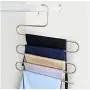 5 Layers 5pcs Multi Functional Clothes Hangers Pants Storage Hangers Cloth Rack Multilayer Storage Cloth Hanger