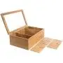 randomgrounds 100% Bamboo Tea Boxes Storage Organizer, Taller Size Holds 120+ Standing or Flat Tea Bags, 8 Adjustable Chest Compartments, Natural Wooden Finish randomgrounds 100% Bamboo Tea Boxes Storage Organizer, Taller Size Holds 120+ Standing or Flat Tea Bags, 8 Adjustable Chest Compartments, Natural Wooden Finish