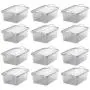 Life Story Clear Closet Organization & Storage Boxes Container, 14 Quart (12 Pack)