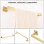 Bath Towel Bar 23.74", Suyar SUS304 Stainless Steel Bathroom Single Towel Holder, Shower Coat Pants Clothes Hanger, Hand Towel Rack for Wall, Brushed Gold