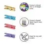 Mini Natural Wooden Clothespins with Jute Twine, 100pcs, 1.4 Inch Photo Paper Peg Pin Craft Clips with 320ft Natural Twine for Scrapbooking, Arts & Crafts, Hanging Photos (10 Colors)
