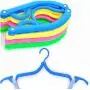 Travel Portable Cloth Hanger Rack Non-Slip Plastic Foldable Drying Clothespin Trouser Coat Towel Socks Storage Closet Organizer 10pcs Random Color