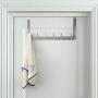 Dseap Over The Door Hook Hanger, Over The Door Towel Rack, for Coat Clothes Hat Towel Bathroom, Chromed