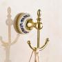 DWLXSH Towel Hook Clothes Rack Hanger Wall Hooks Kitchen Bathroom Luxury Accessories, Gold Towel Rack Free-Standing