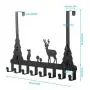 Oak Leaf Over The Door Hook Hanger Organizer Rack with Cute Deer Design and Dual Mounting of Door or Wall, Perfectly for Hanging Coat, Hat, Clothes, 8-Hooks, Black Oak Leaf Over The Door Hook Hanger Organizer Rack with Cute Deer Design and Dual Mounting of Door or Wall, Perfectly for Hanging Coat, Hat, Clothes, 8-Hooks, Black