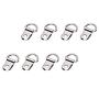 eBoot 100 Pairs D Ring Picture Frame Hanging Hangers Single Hole with Screws (Silver)