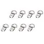 eBoot 100 Pairs D Ring Picture Frame Hanging Hangers Single Hole with Screws (Silver)