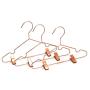 KOOBAY 50Pack 13" Rose Copper Gold Shiny Metal Wire Top Clothes Hangers with Clips for Shirts Coat Storage & Display