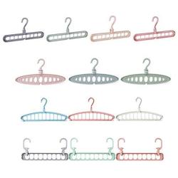 Multi-Port Support Circle Clothes Hanger Clothes Drying Racks Multifunction Plastic Scarf Clothes Hanger Hangers Storage Rack 10pcs Random Style