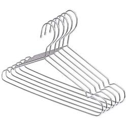 10pcs 45cm Super Strong Stainless Steel Metal Wire Hangers Clothes Hangers, Coat Hanger, Suit Hanger