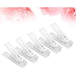 Cabilock Clothes pin 10pcs Multifunctional Clear White Clothes Pegs Pins Clothing Hanger Clamp