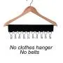 LEKUSHA Belt Organizer Hanger, 10 Hook Belt Rack, Belt Storage Holder for Closet - Change Your Clothes Hanger to Belt Organizer Hanger - Pack of 2
