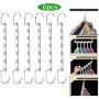 6pcs Multifunction Wardrobe Closet Bar Clothes Coat Hanger Organizer Wardrobe Saving Magic Clothes Hanger Closet Organizer Decoration