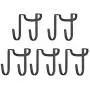 5 Pcs Over Door Hooks, Double S Shaped Cabinet Door Hook Stainless Steel Heavy Duty Hooks for Cabinet, Kitchen, Closet