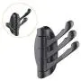 KES SOLID METAL Coat Hook Folding Swing Arm Swivel Hook with Multi Three Foldable Arms for Bathroom Kitchen Garage Wall Mount Matt Black, A5060-BK