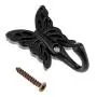 Dophee 5Pcs Black Vintage Bronze Butterfly Wall Door Hooks Hanger Clothes Coat Hat Holder