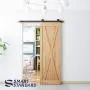 SMARTSTANDARD 5 FT Top Mount Sliding Barn Door Hardware Kit -Smoothly and Quietly -Easy to Install -Includes Step-by-Step Installation Instruction Fit 30" Wide Door Panel (T Shape Hanger) SMARTSTANDARD 5 FT Top Mount Sliding Barn Door Hardware Kit -Smoothly and Quietly -Easy to Install -Includes Step-by-Step Installation Instruction Fit 30" Wide Door Panel (T Shape Hanger)