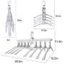 Clothes Folding Travel Hangers, Sundell 8 in 1 Foldable Home Camping Hangers Non-Slip Multi-Function Folding Magical Suit Space Saving Clothes Hangers 360 Degree Swivel Hook Durable Hangers (White) Clothes Folding Travel Hangers, Sundell 8 in 1 Foldable Home Camping Hangers Non-Slip Multi-Function Folding Magical Suit Space Saving Clothes Hangers 360 Degree Swivel Hook Durable Hangers (White)