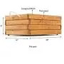 Fold able Organization Rustic Display Storage Wood Box, Mahogany Color (14&quotX20&quotX8”)