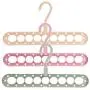 10pcs Random Color 9 Hole Support Circle Clothes Hanger Clothes Drying Racks Multifunction Plastic Scarf Clothes Hanger Hangers Storage Rack 10pcs Random Color 9 Hole Support Circle Clothes Hanger Clothes Drying Racks Multifunction Plastic Scarf Clothes Hanger Hangers Storage Rack