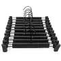 Clothes Hangers Black Plastic,Clothes Pants Hangers with Clips,360 Rotatable Hook Skirt Hangers,Non-Slip Trousers Hangers,Pack of 10 Clothes Hangers Black Plastic,Clothes Pants Hangers with Clips,360 Rotatable Hook Skirt Hangers,Non-Slip Trousers Hangers,Pack of 10