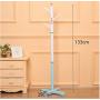 Wooden Children Clothes Hanger with 5 Hooks Pencil Shape Coat Rack Floor Standing Clothes Rack Folding Shelf for Kids 133cm Random Color